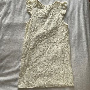 Cream Colored Flowery Dress
